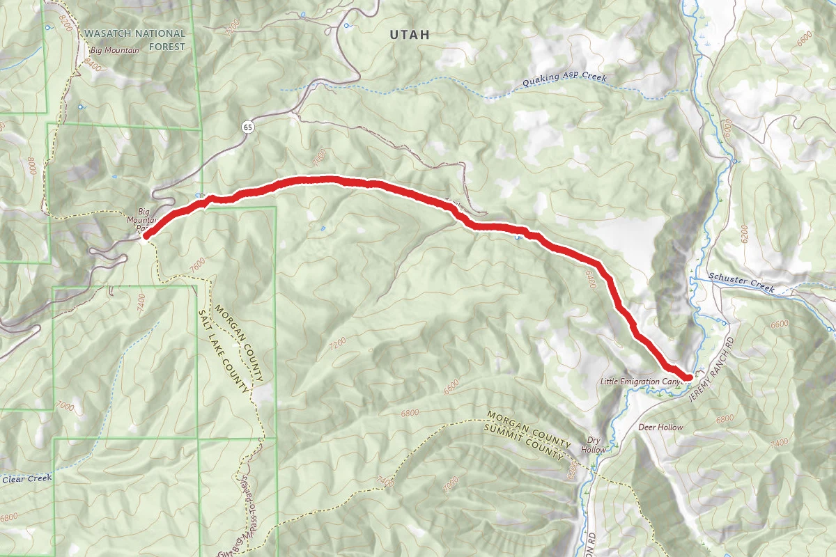 Donner Reed Party and Mormon Pioneer Route (Little Emigration Canyon)