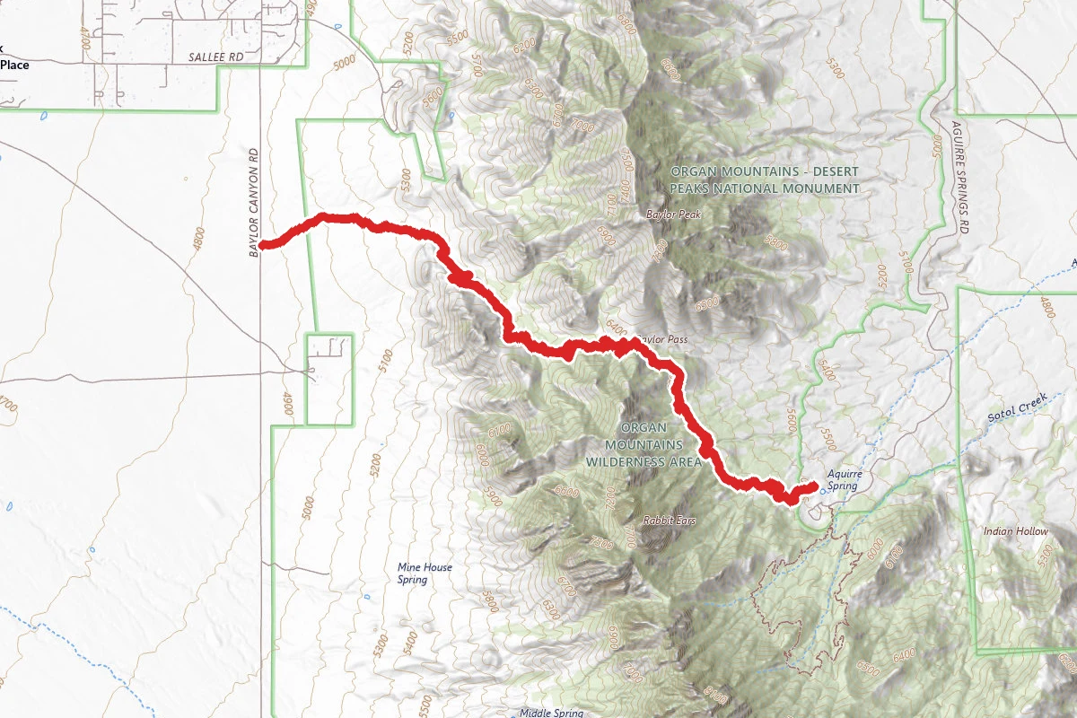 Baylor Pass National Recreation Trail