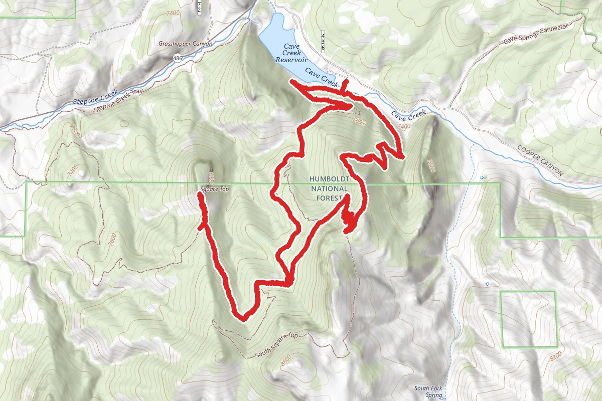 Square Top via Cave Lake Overlook Trail