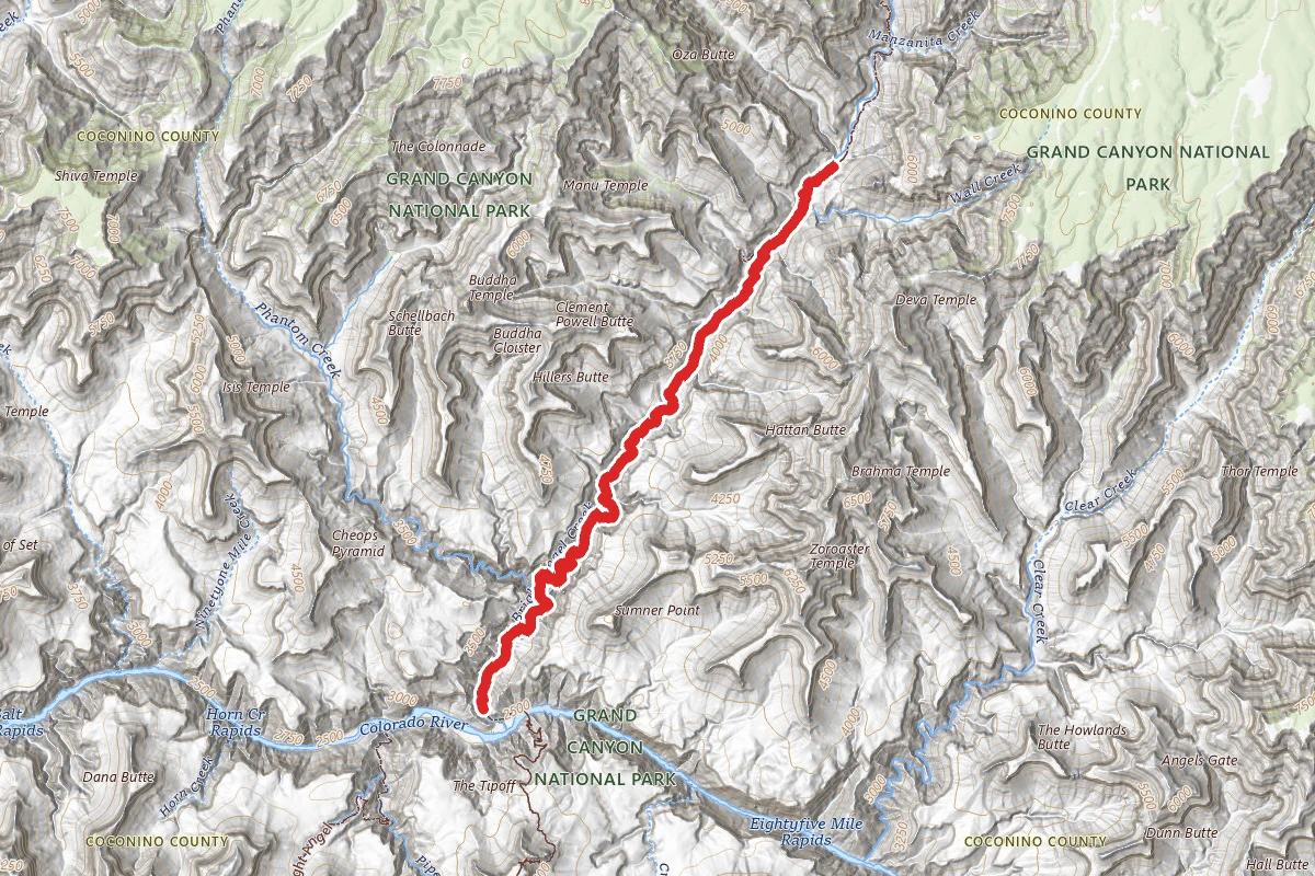 Phantom Ranch to Cottonwood Campground