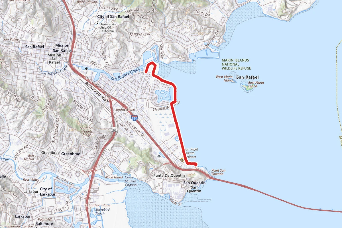 San Rafael Bay Shoreline Path