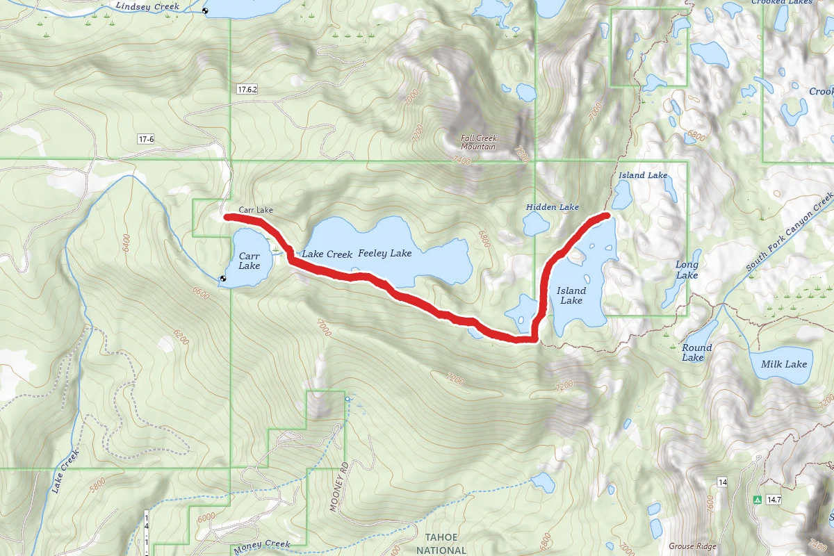 Feely Lake and Island Lake