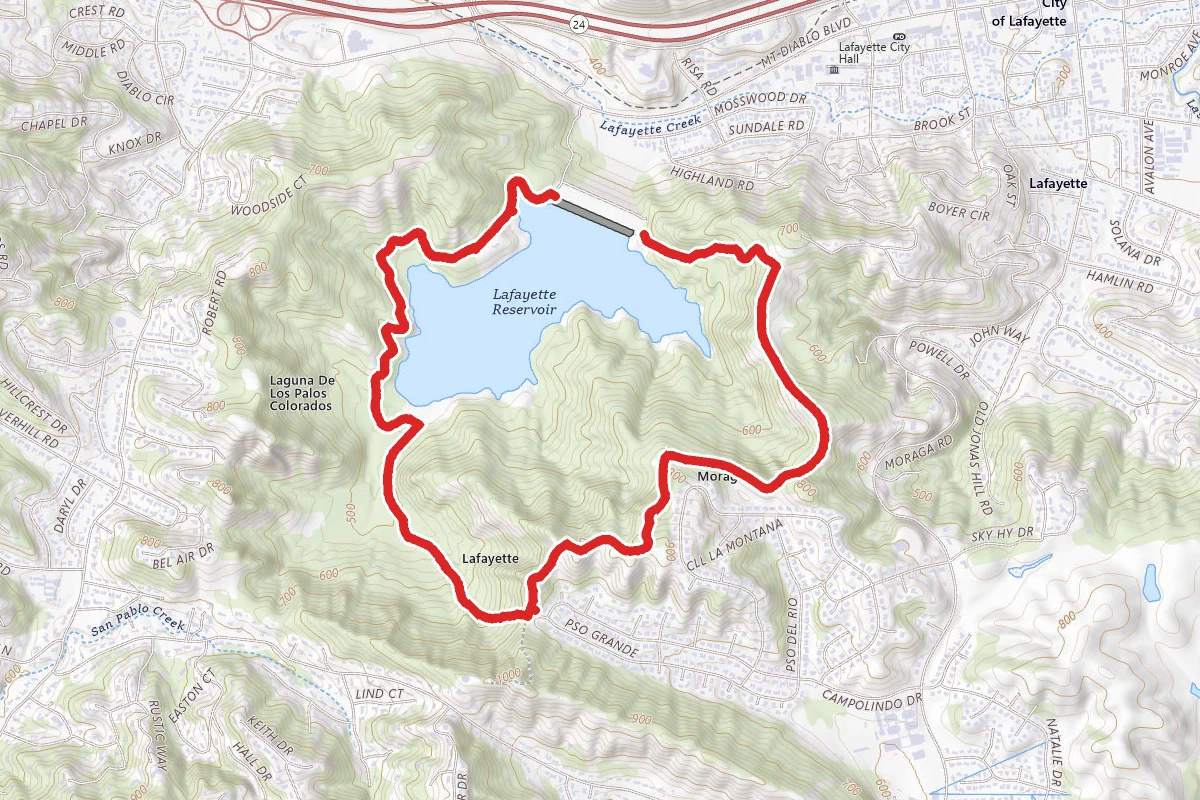 Lafayette Reservoir and Rim Trail Loop