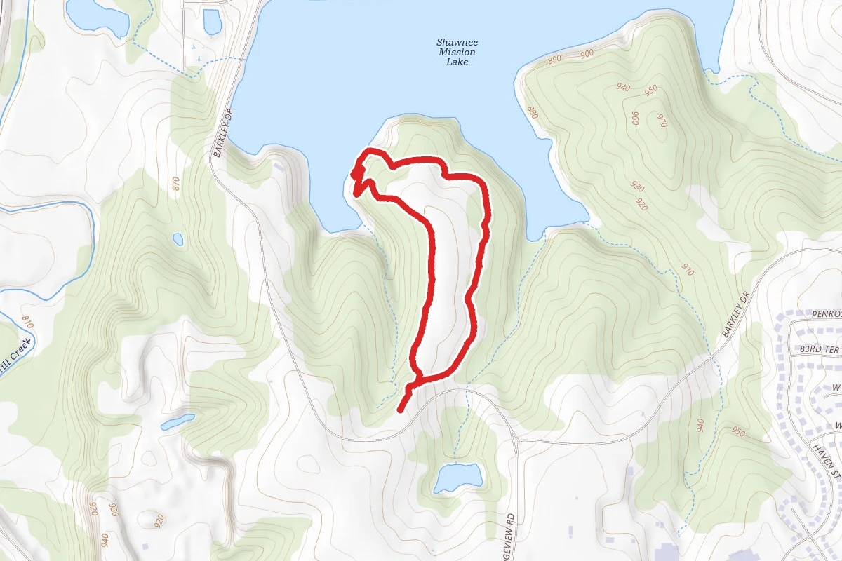 Shawnee Mission Lake Dog Park Trail