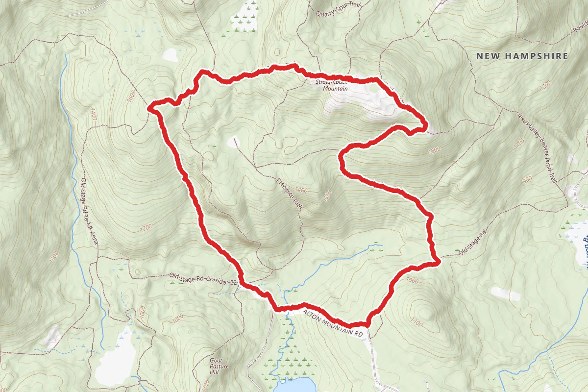 Straightback Mountain and Mount Anna via Main Trail (Blue) and Anna-Goat (Red)