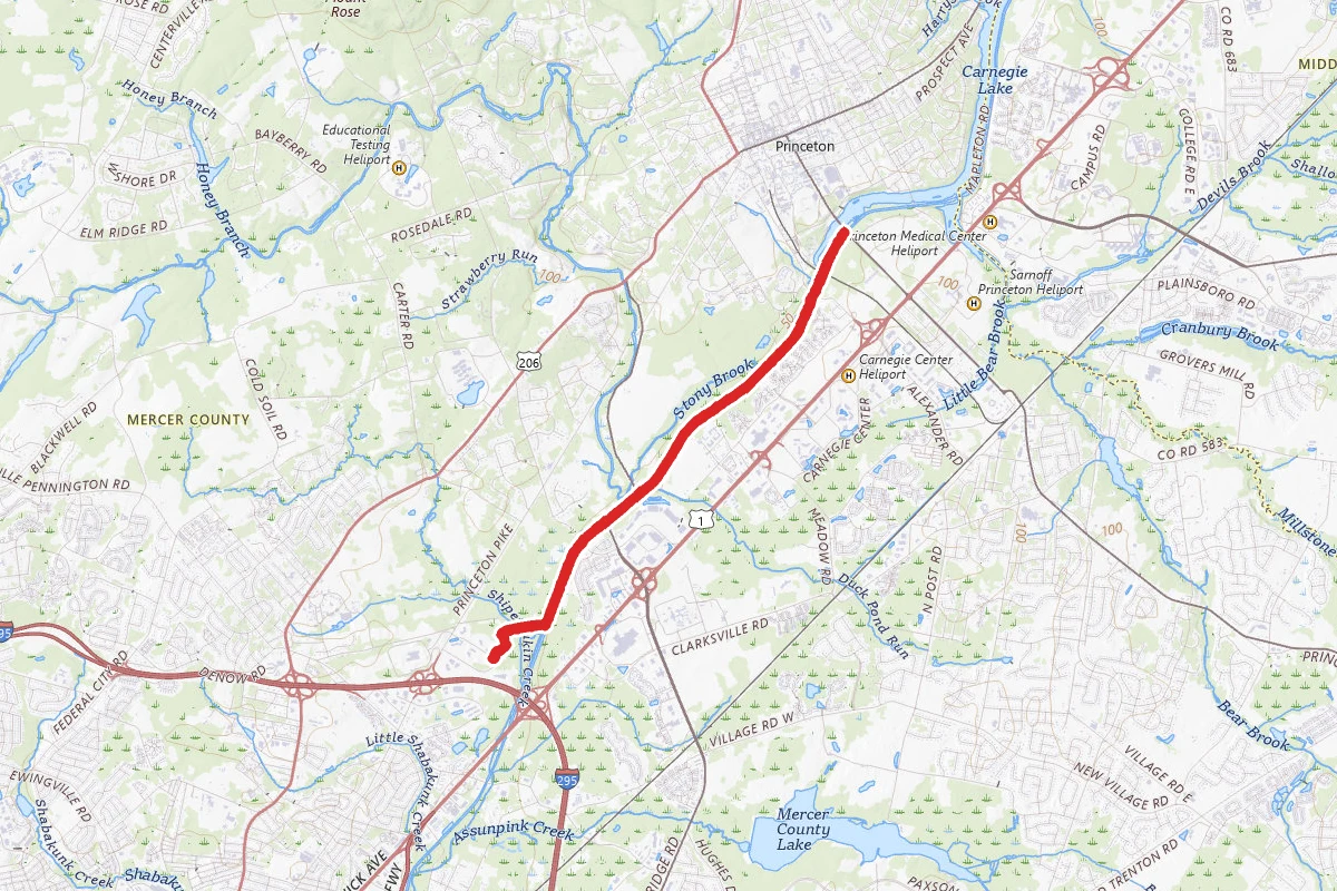 Delaware & Raritan Canal Towpath - Historic Brearley House to Turning Basin
