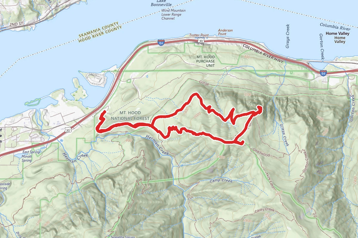 Indian Point via Herman Creek, Nick Eaton and Gorton Creek Loop