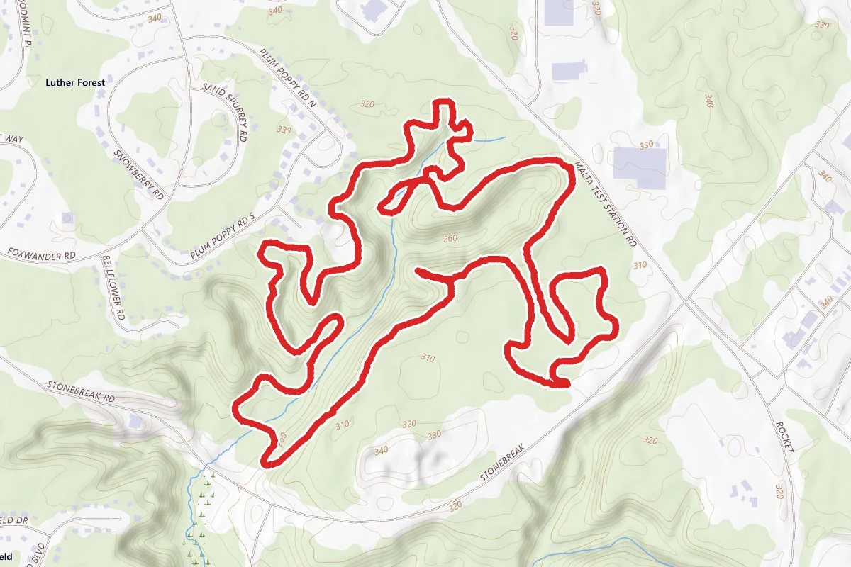 Luther Forest Mountain Bike Trail