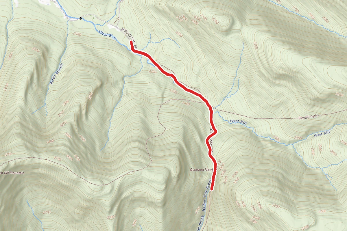 Diamond Notch Falls via Spruceton Road