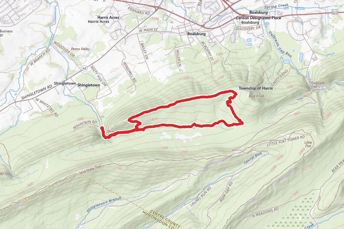 Lower Trail to Bald Knob Ridge Trail