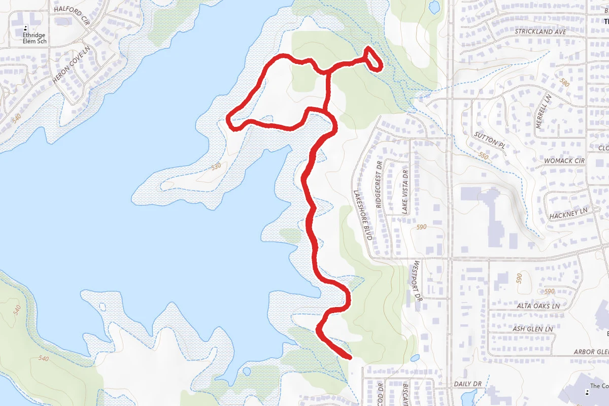 Shoreline Trail Loop from Stoneridge Drive Trailhead