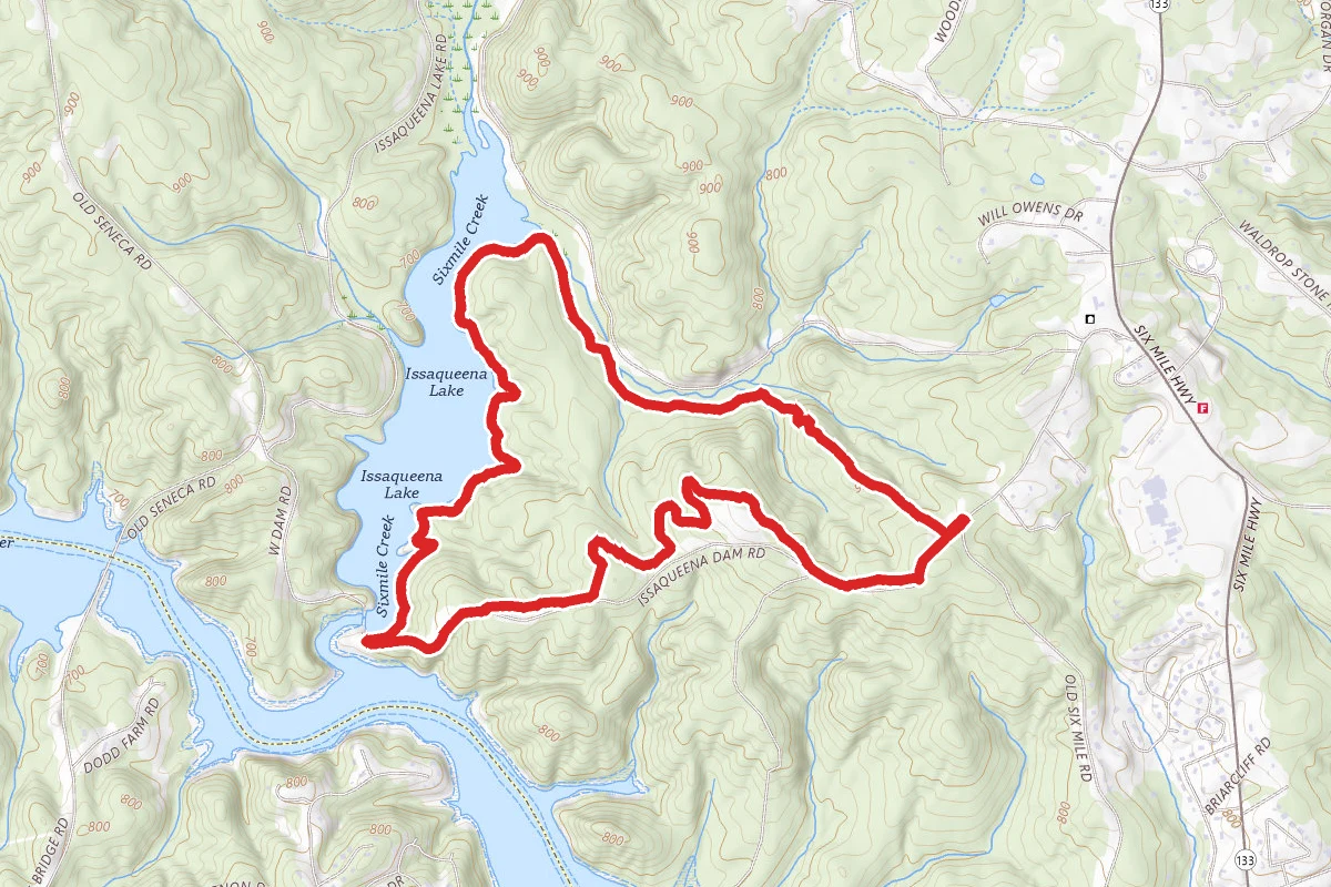 Dam Road, Issaqueena, Rocky and Collarbone Trail