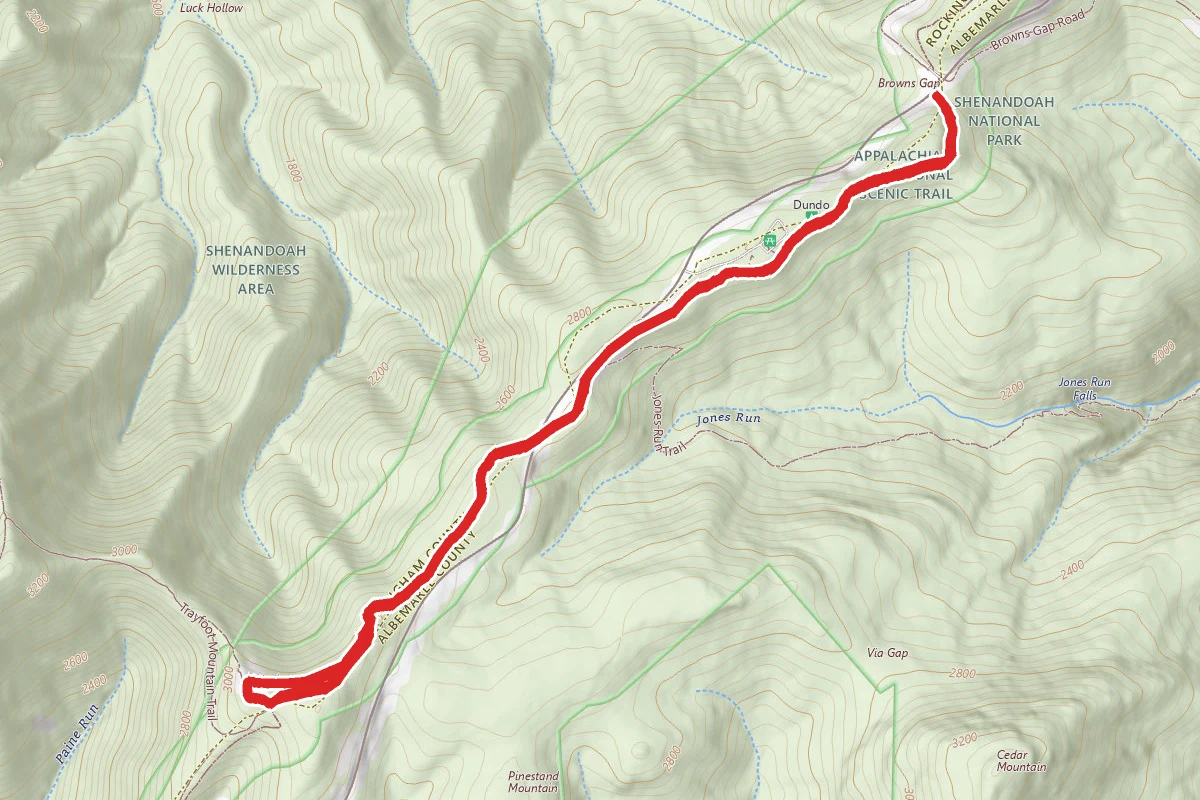 Black Rock Summit via Browns Gap