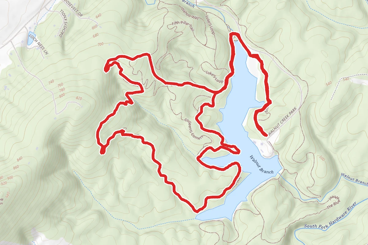 Jungle, Luke's, Wilkins Way, and Chimney Loop