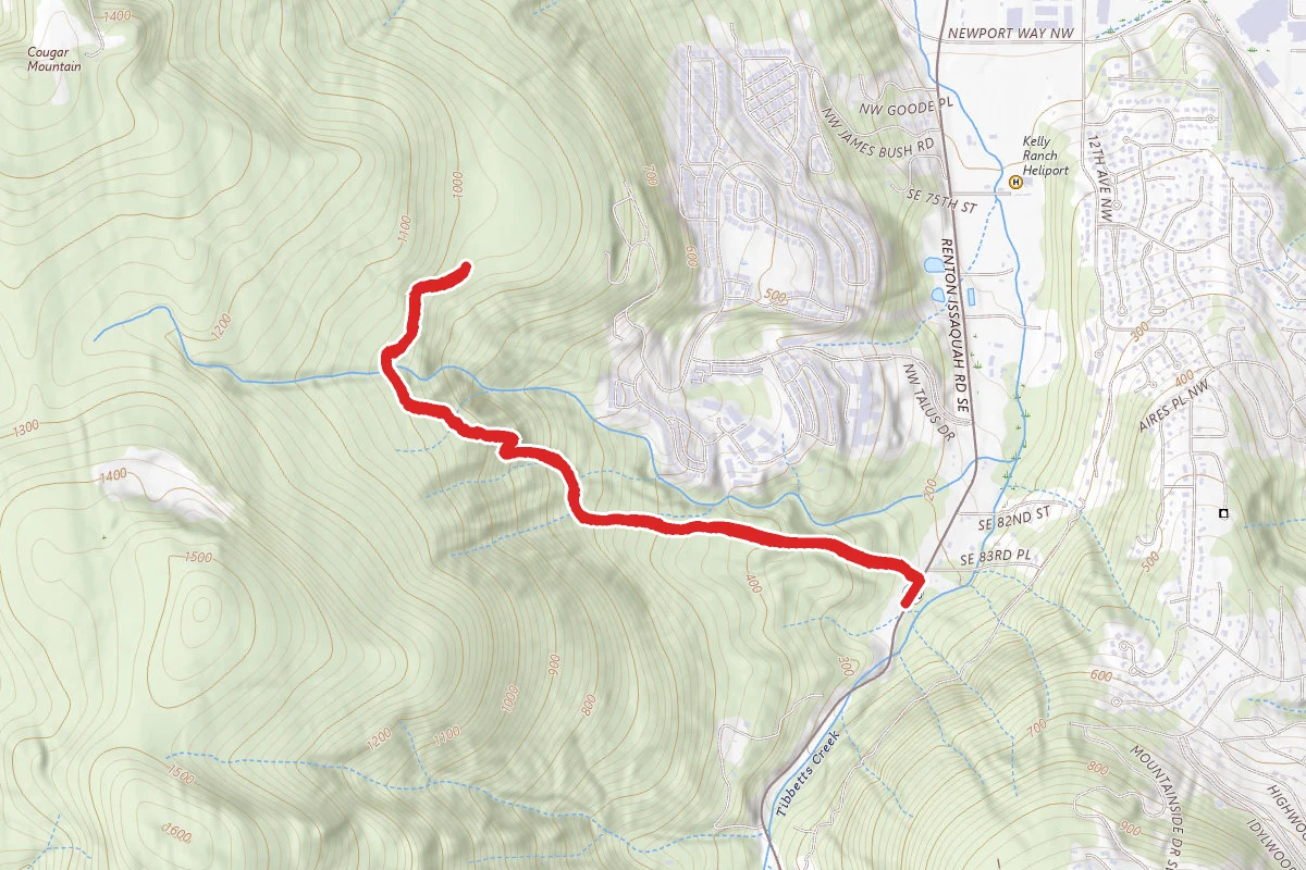 Bear Ridge Trail route map