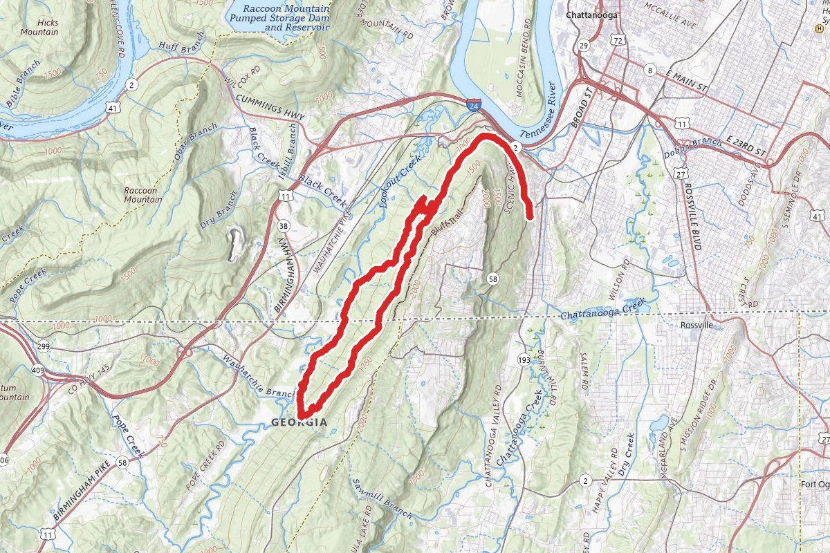 Guild Trail to Upper and Lower Truck Trail Loop