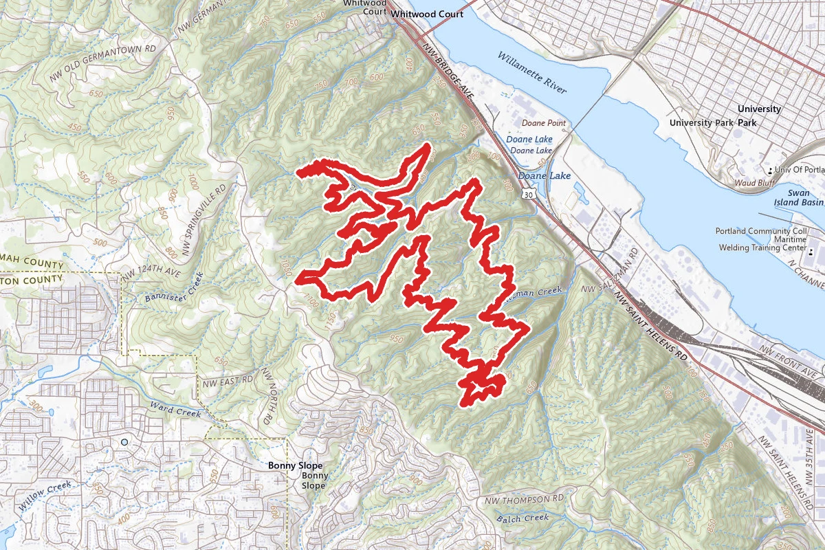 Saltzman Road, Wildwood, and Firelane 5 Trail Loop