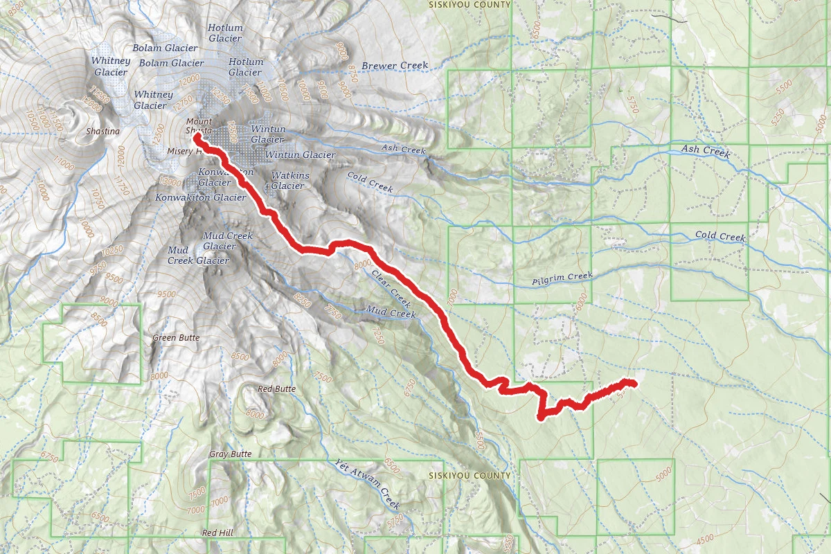 Clear Creek Route to Mount Shasta