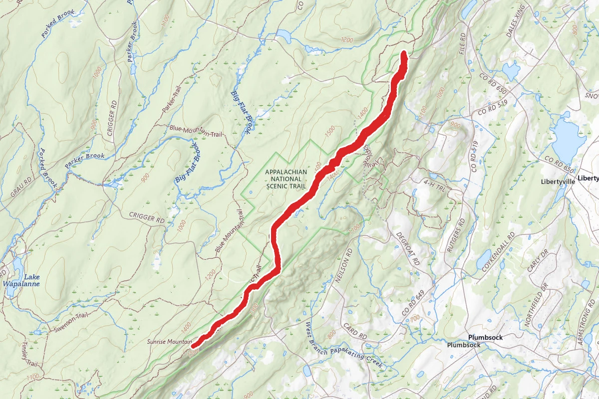 Sunrise Mountain via Appalachian Trail