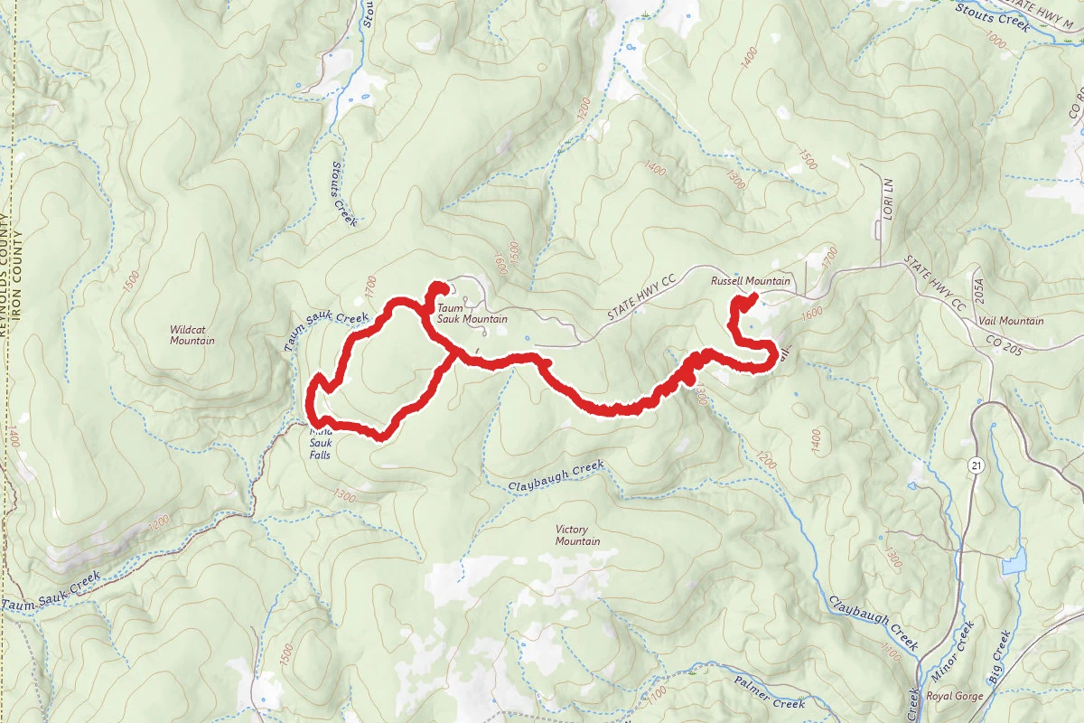 Russell Mountain to Taum Sauk