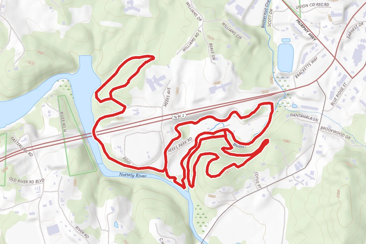 Meeks Park to Union County Dog Park Loop