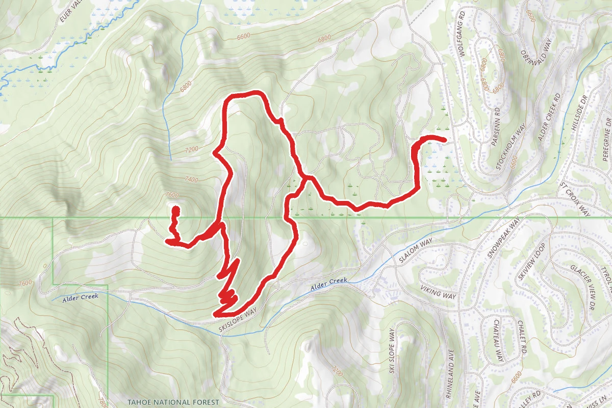 Hawk's Peak Loop from Alder Creek Adventure Center