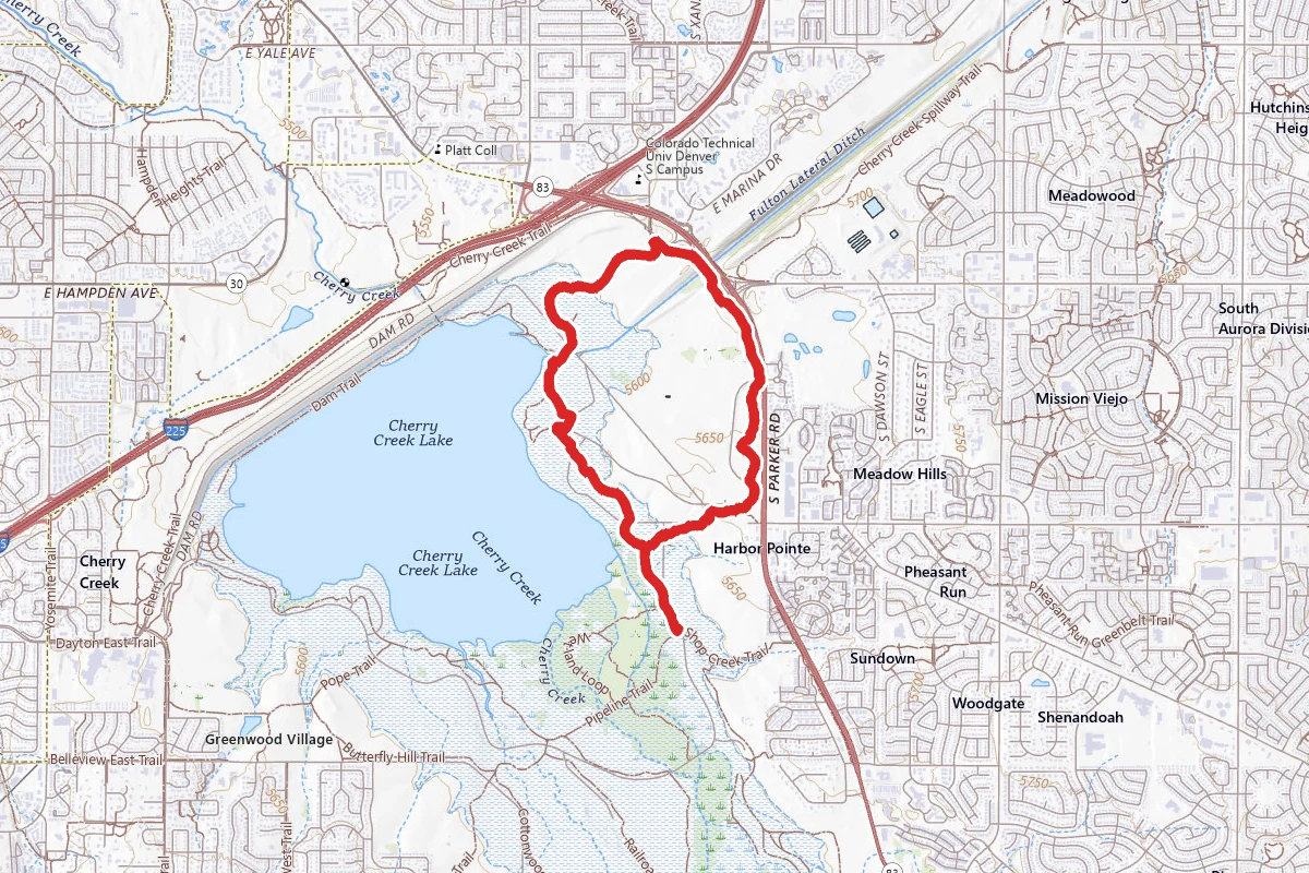 Smoky Hill Trail to Parker Road Trail Loop