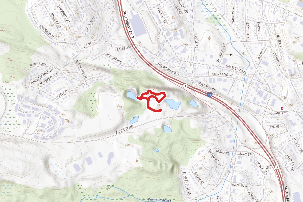 Quincy Quarries Climbing Trail