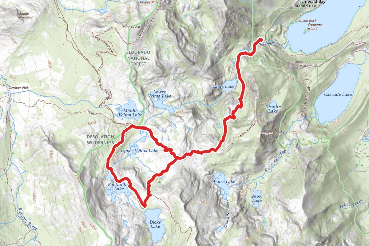 Eagles Lake to Fontanillis Lake Loop
