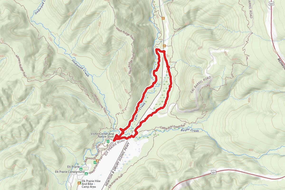 Prairie Creek Trail and Foothill Trail Loop