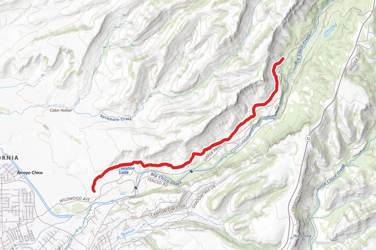 Middle Trail route map