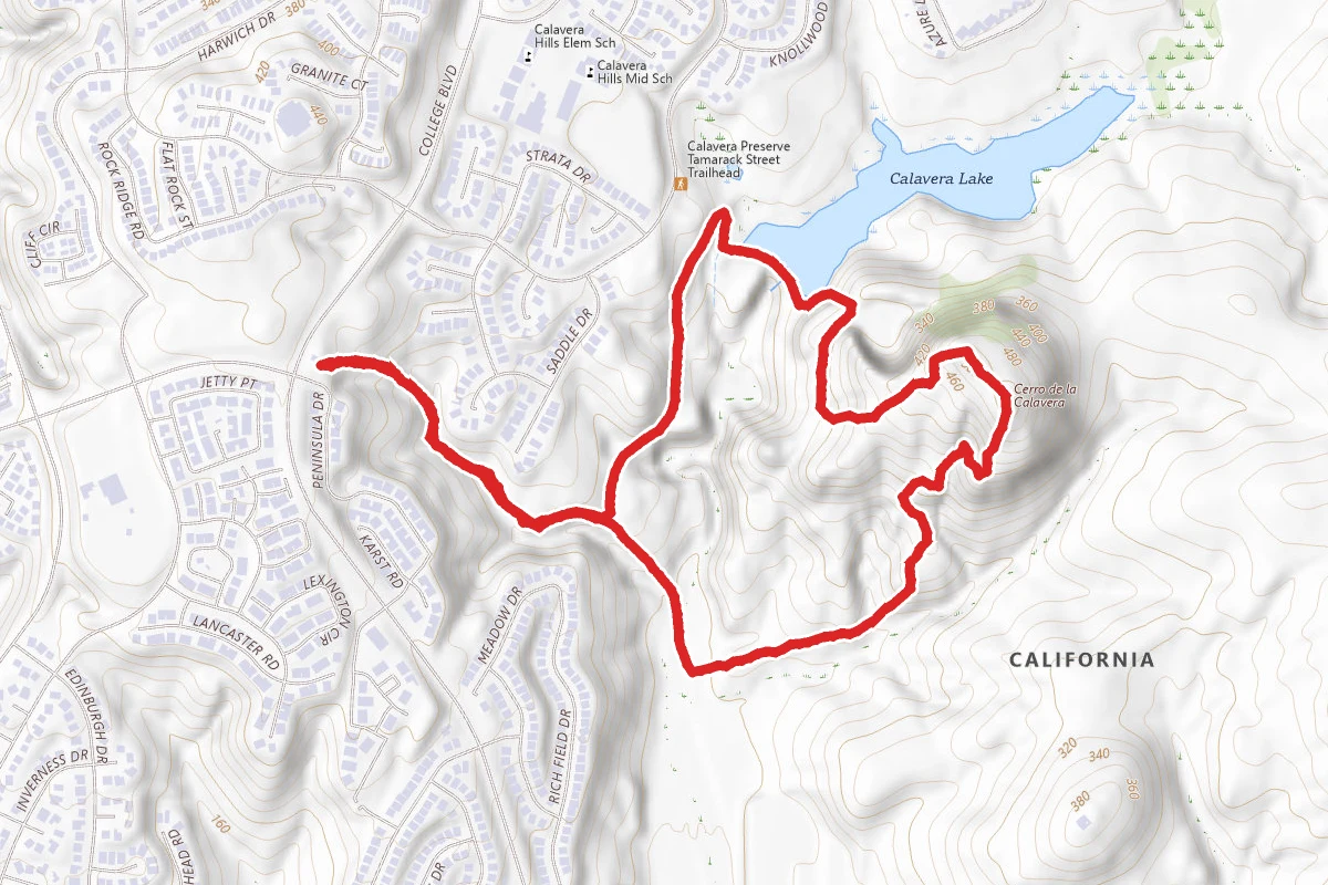 Calavera Lake and Cerro de la Calavera Loop