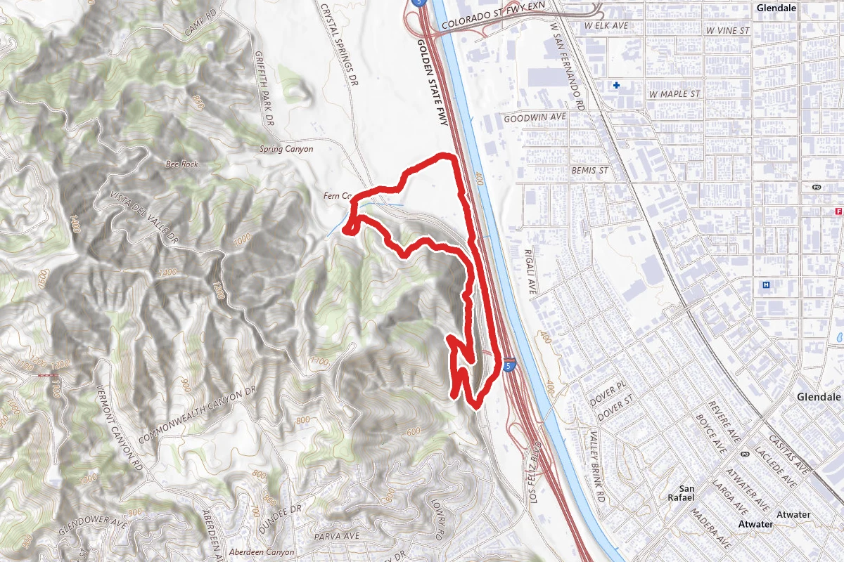 Main Trail to Lower Beacon Trail