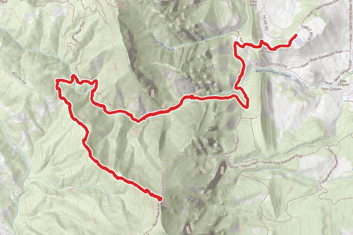 Bear Peak West Ridge via NCAR and Mesa Trails