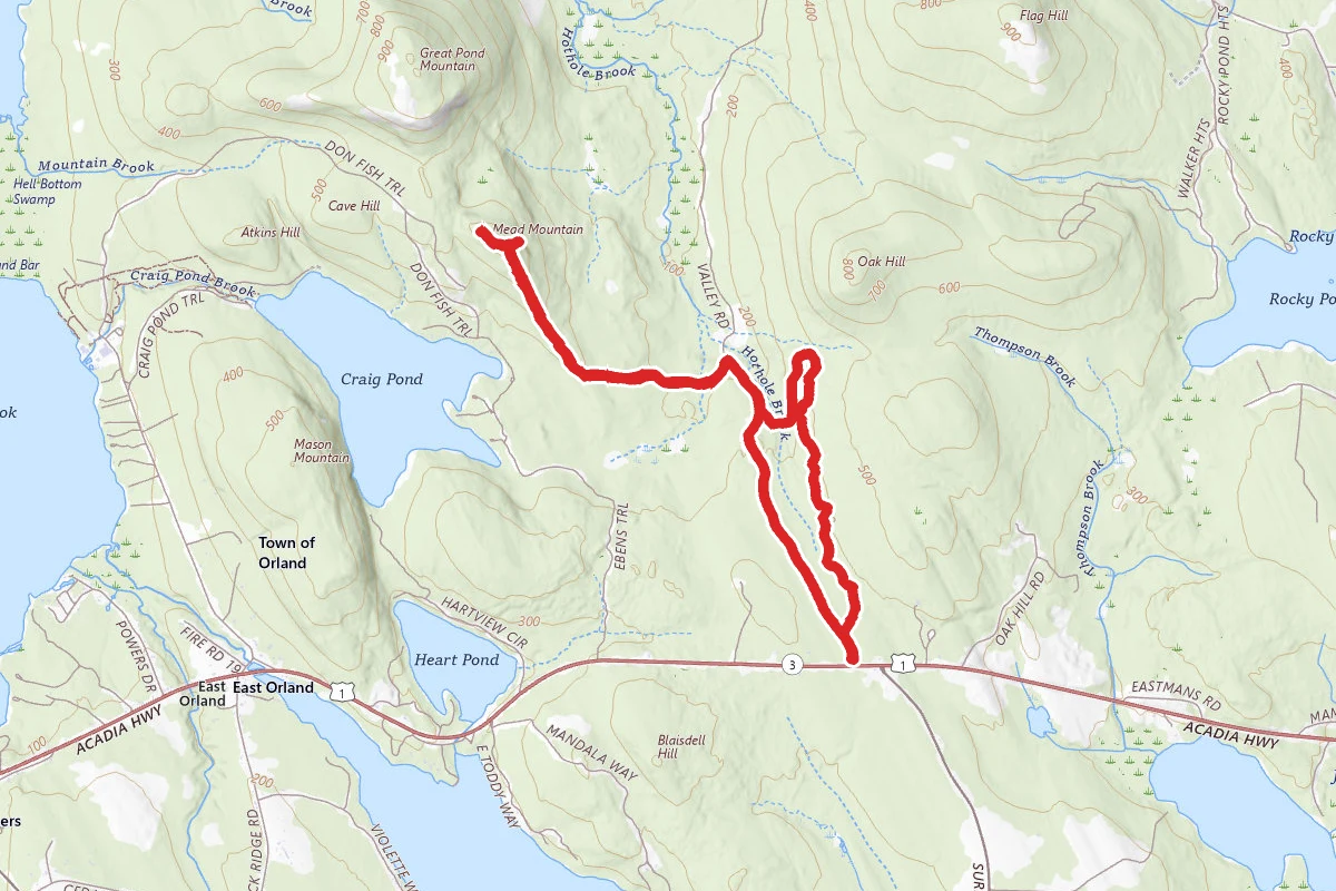 Mead Mountain and Esker Path