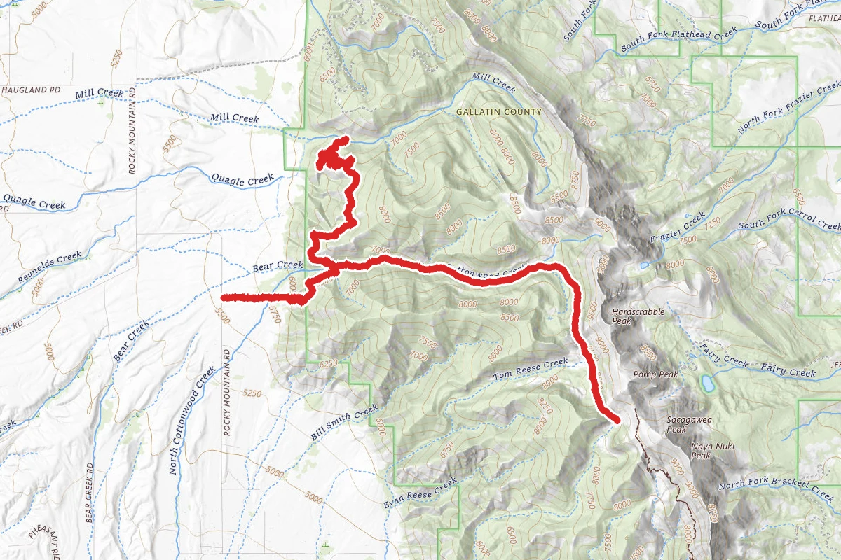 North Cottonwood Creek and Access Trail