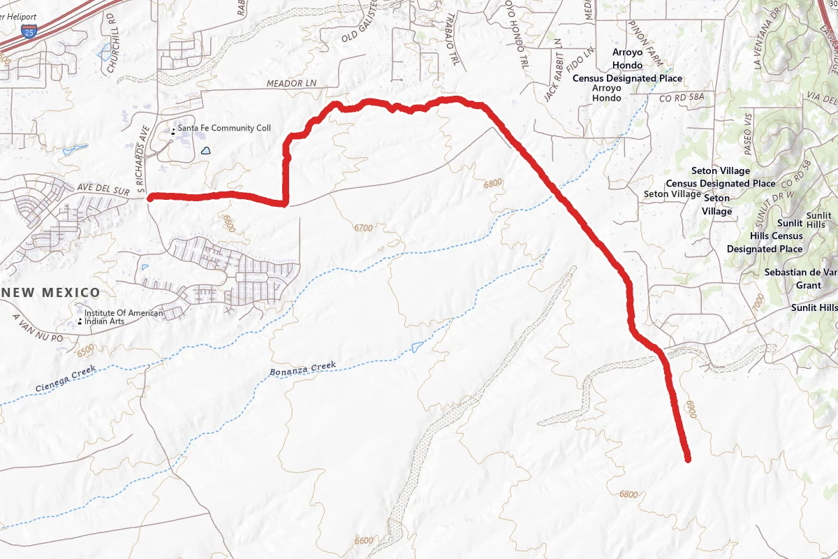 Rancho Viejo to Santa Fe Railtrail