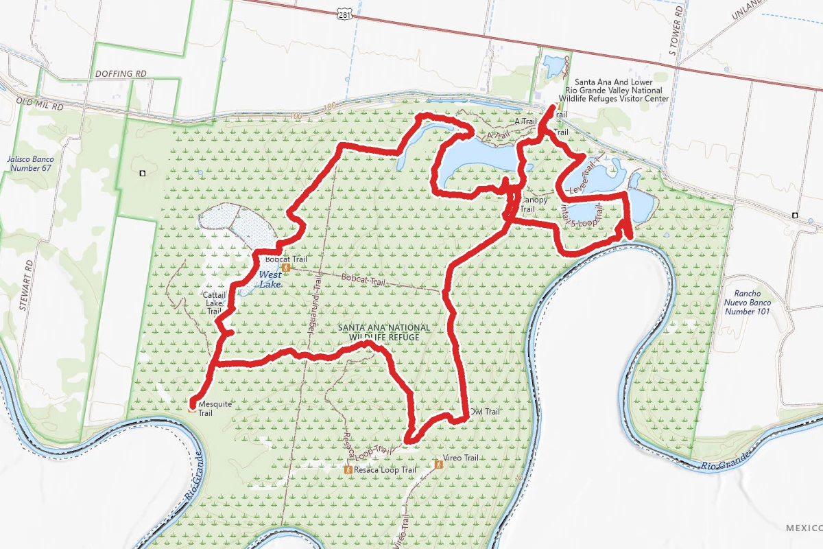 Santa Ana Loop Trail to North Lake, East Lake, and West Lake