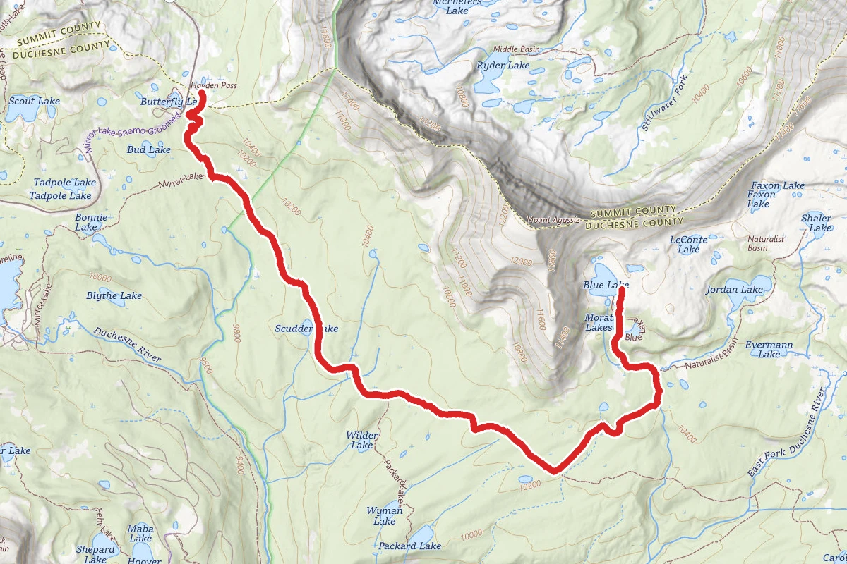 Morat and Blue Lakes Trail