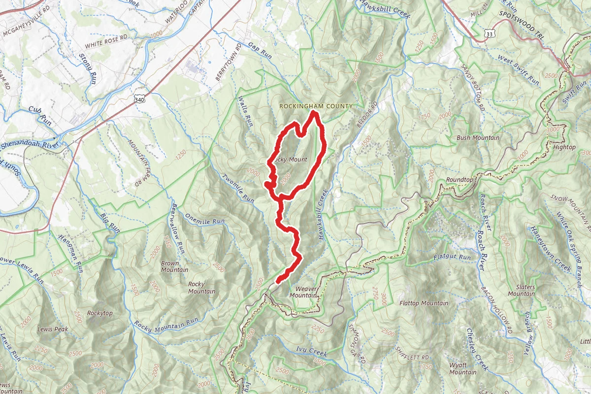Rocky Mount and Gap Run Trails