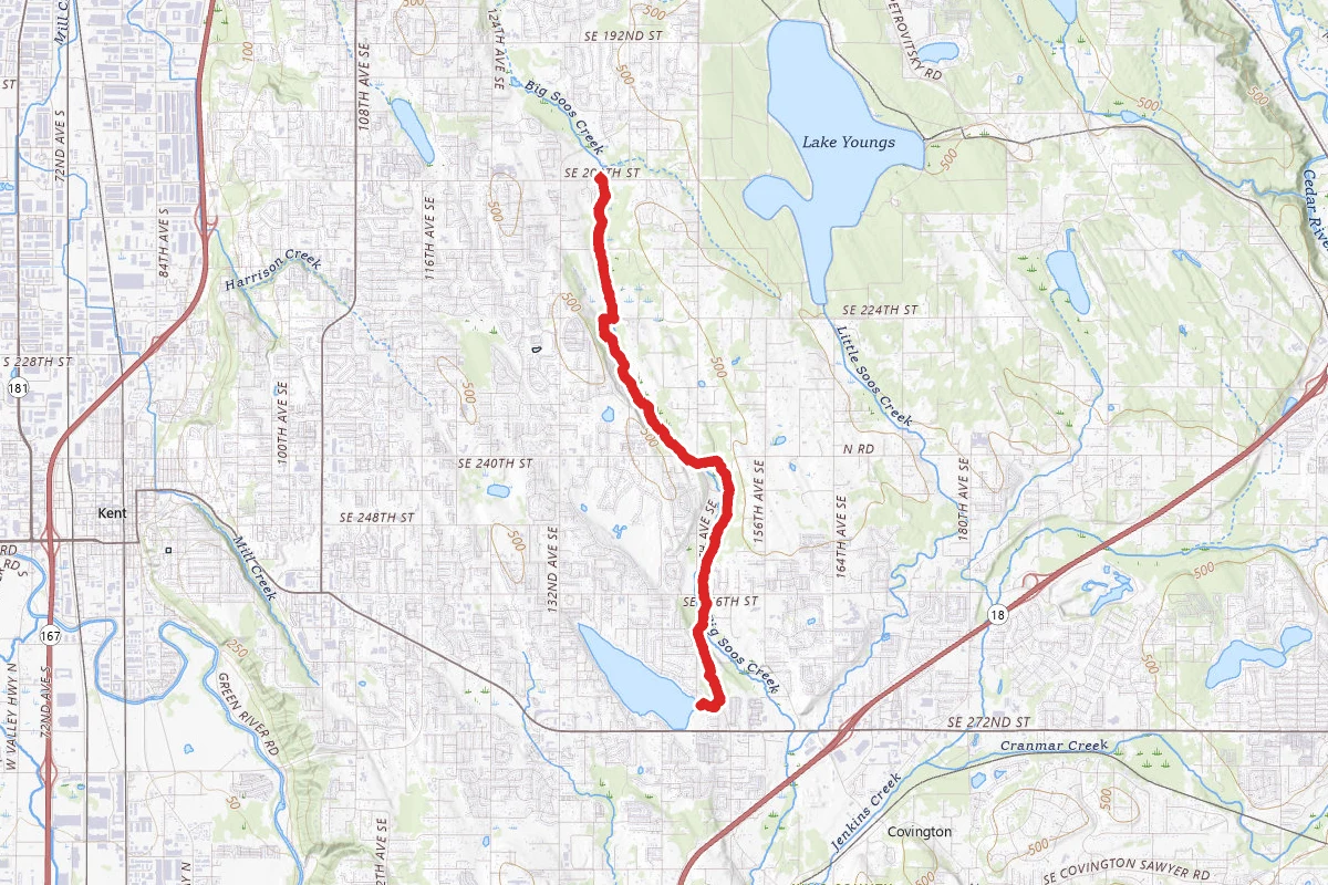 Lake Meridian via Soos Creek Trail