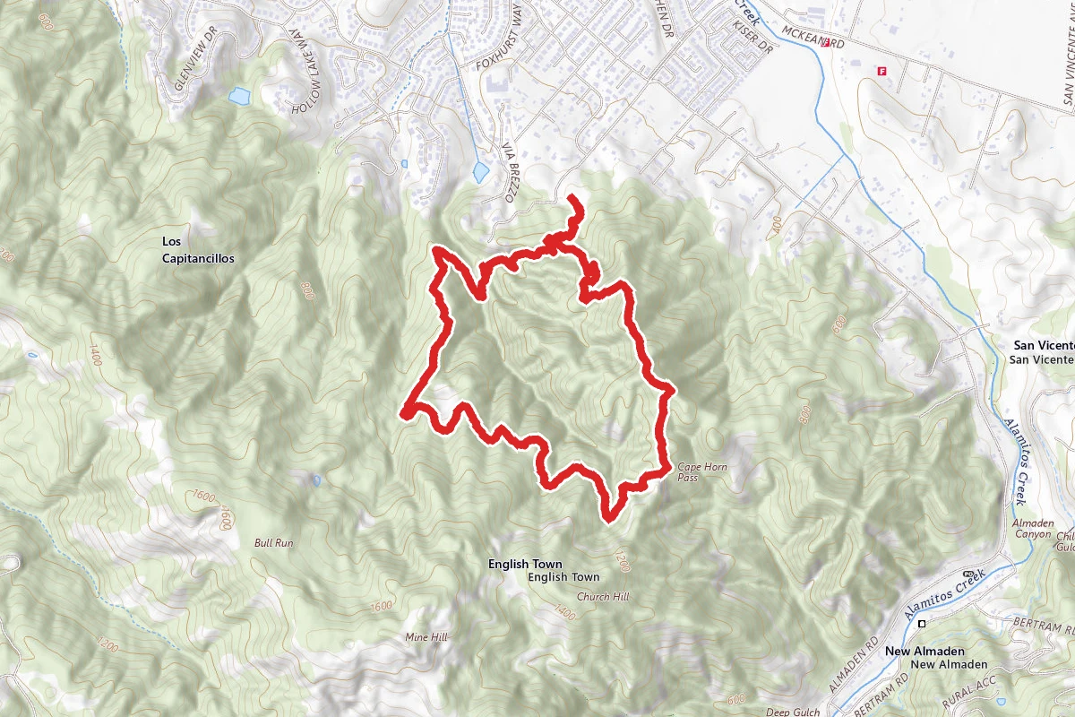 Hacienda, Randol, and Buena Vista Trail Loop