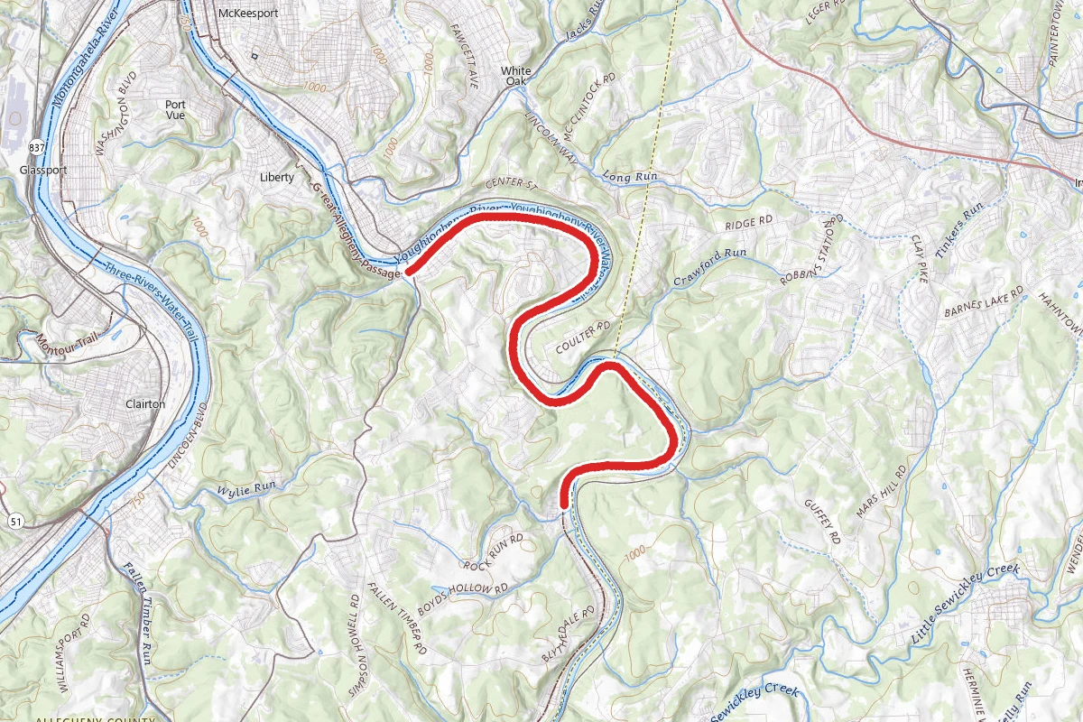 Yough River Trail - Boston to Buena Vista