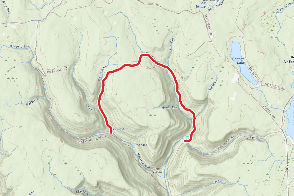 Sullivan Run Trail to Lewis Falls