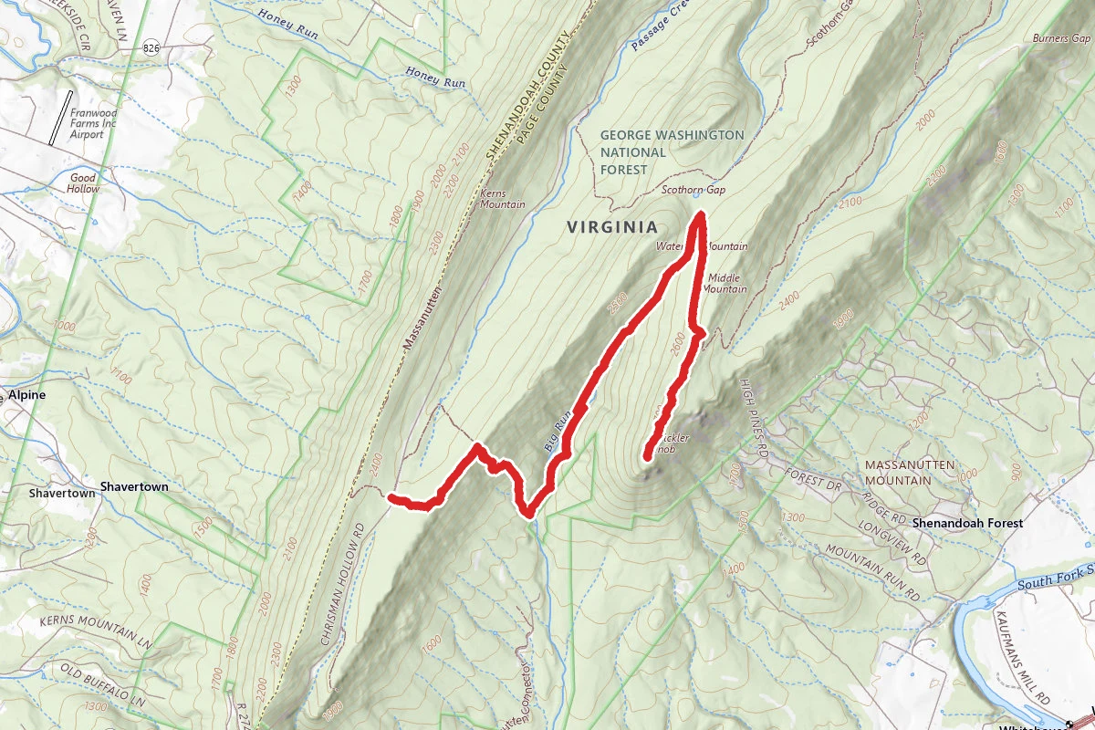 Strickler Knob Trail and Massanutten Mountain Trail