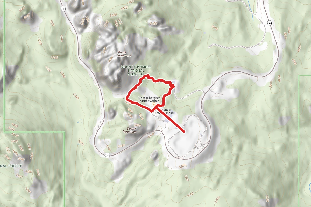 Mount Rushmore and Presidential Trail Loop
