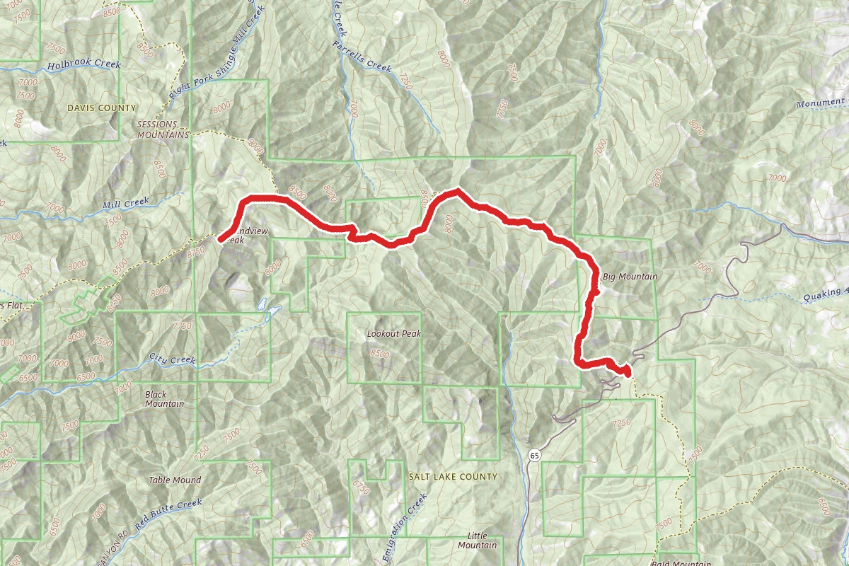 Grandview Peak via Great Western Trail