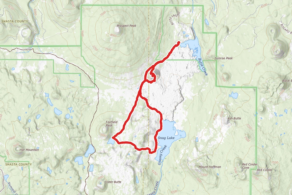 Butte Lake-Snag Lake-Cinder Cone Loop