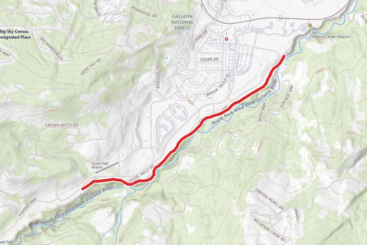 Ousel Falls Road Trail