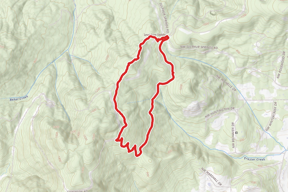 Lewisburg Saddle Upper Horse Trail Loop